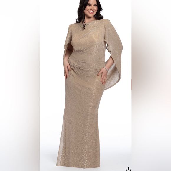 Metallic Drape Back Dress. Mother of the bride dress 💕 - Picture 1 of 6